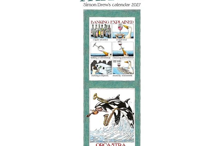 Simon Drew's Famous Phrases Slim Calendar 2027