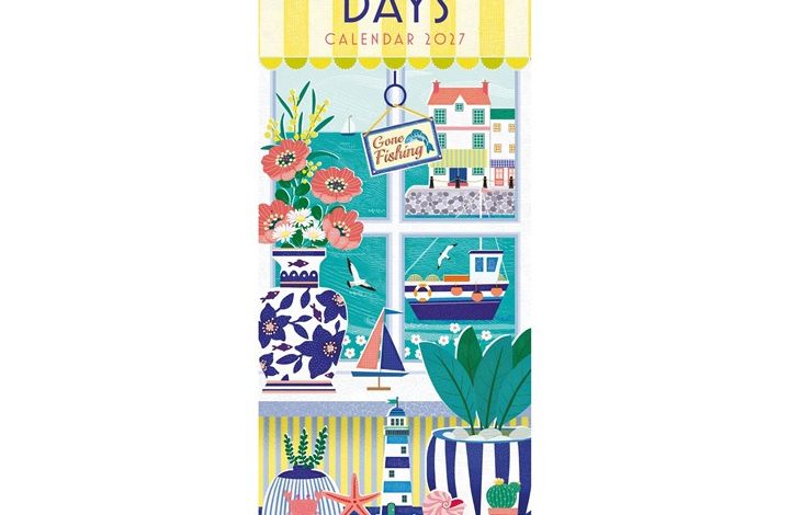 Seaside Days Slim Calendar 2027