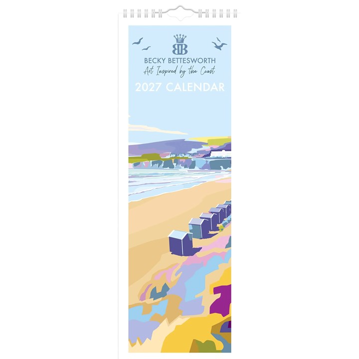 Becky Bettesworth, Seaside Poster Art Slim Calendar 2027