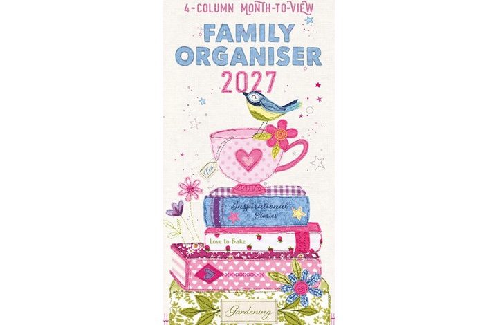 Mum's Fabric Slim Family Planner 2027