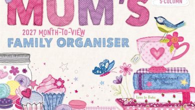Mum's Fabric & Buttons A4 Family Organiser 2027