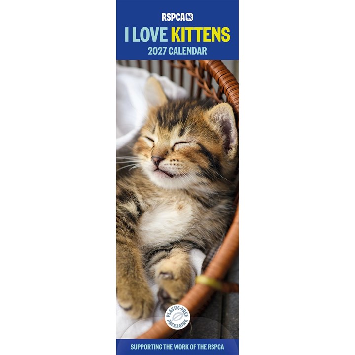 RSPCA, I Love Kittens Slim Calendar 2027