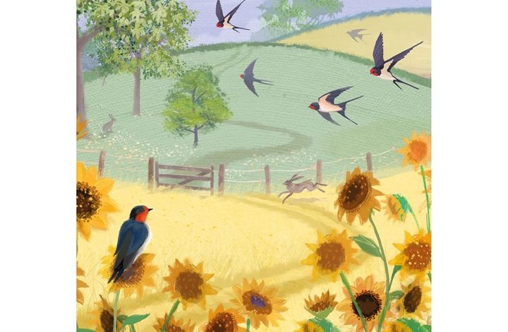 Swallows & Sunflowers A5 Diary 2027