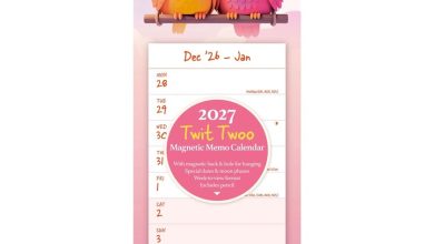 Twit Twoo Owl Magnetic Slim Calendar 2027