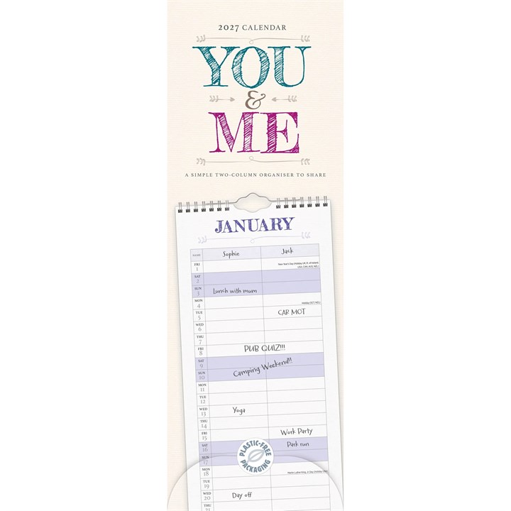 You & Me Couples Slim Planner 2027