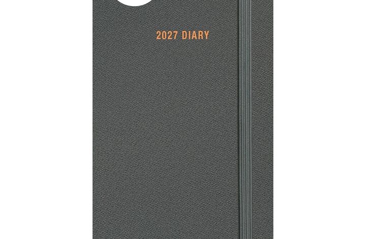 Sunday Start Charcoal Soft Touch Slim Diary 2027