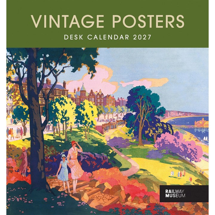 National Railway Museum, Vintage Posters Easel Desk Calendar 2027