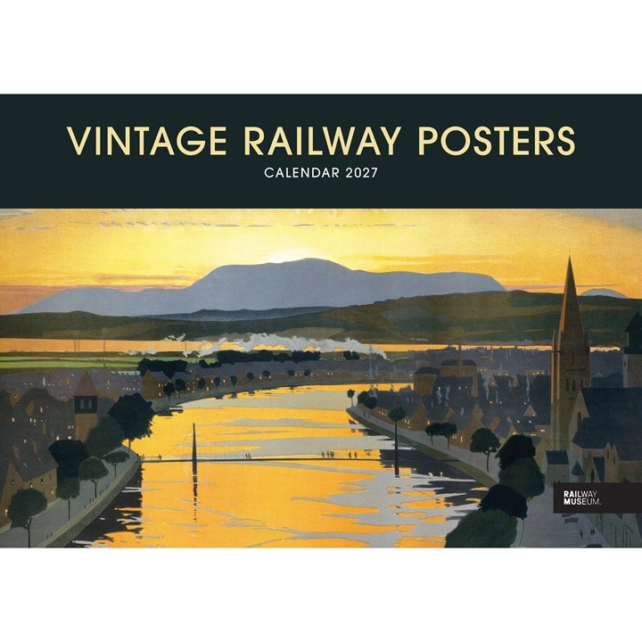 National Railway Museum, Vintage Railway Posters A4 Calendar 2027