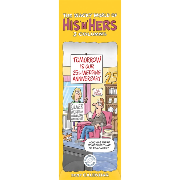 Wacky World Of His ‘N’ Hers Couples Slim Planner 2027
