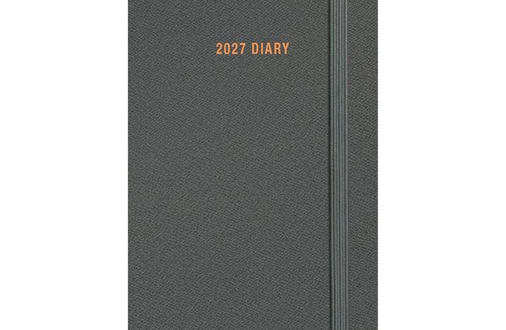 Charcoal Soft Touch Slim Diary 2027