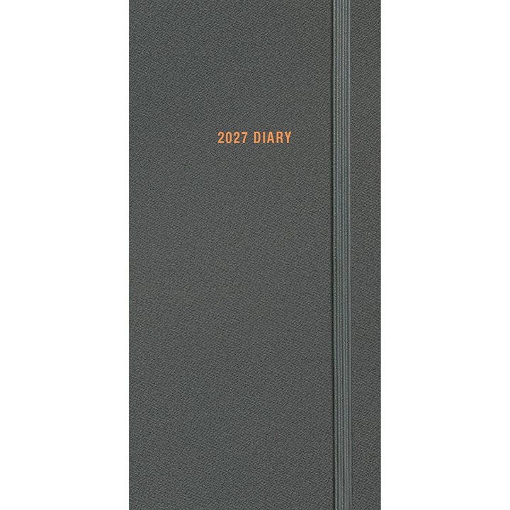 Charcoal Soft Touch Slim Diary 2027