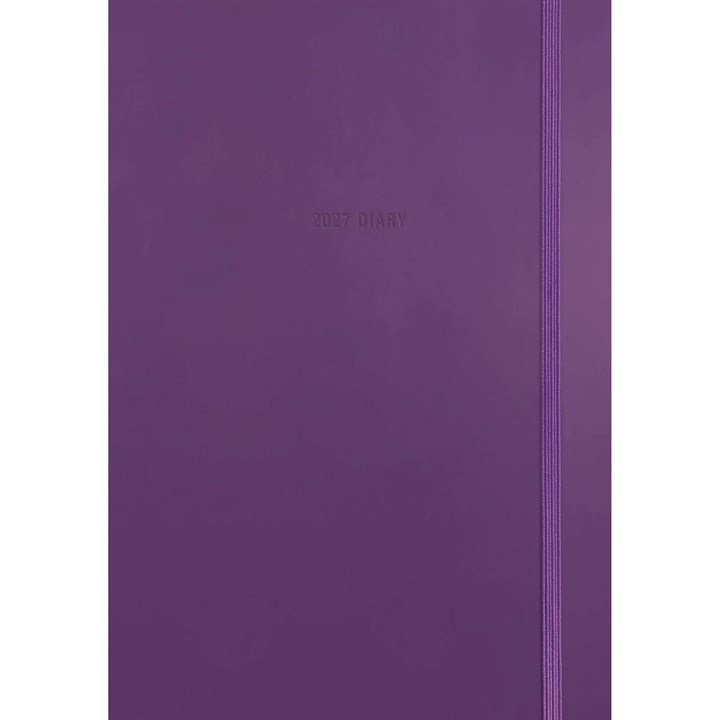 Purple Soft Touch A5 Diary 2027