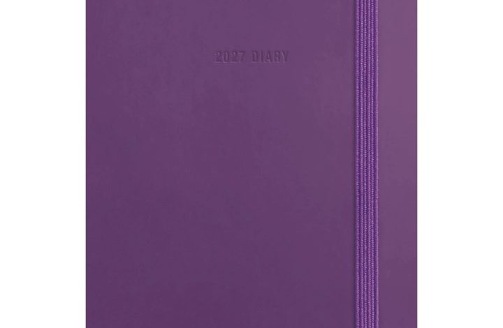 Purple Soft Touch A7 Diary 2027