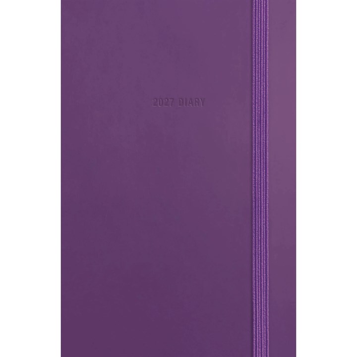 Purple Soft Touch A7 Diary 2027