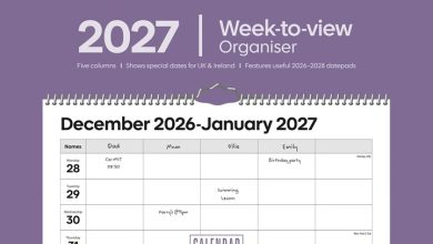 Essential A4 Week-to-View Family Organiser 2027