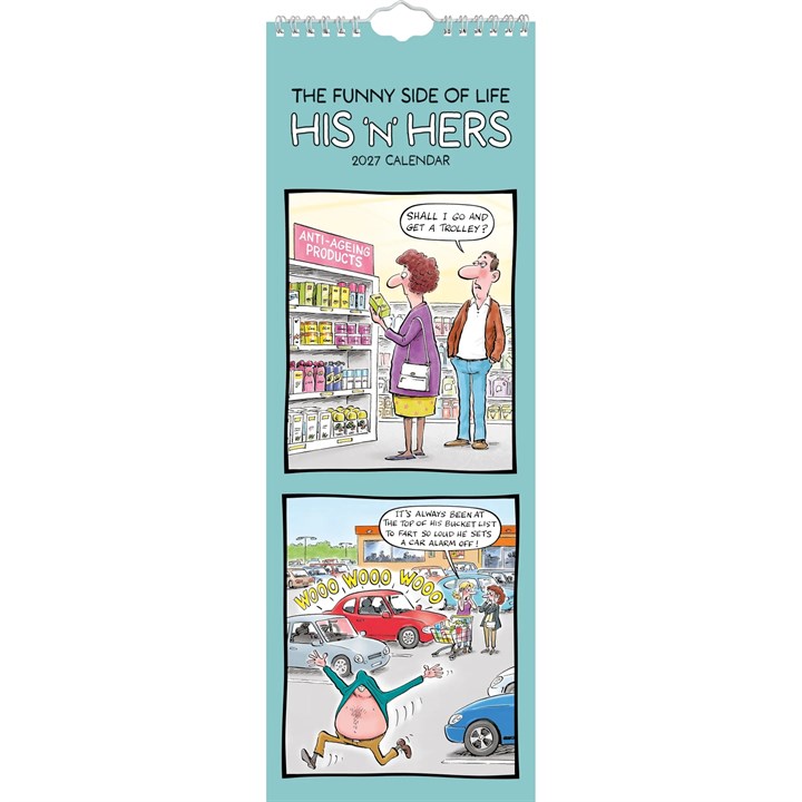 Funny Side Of His ‘N’ Hers Couples Slim Planner 2027