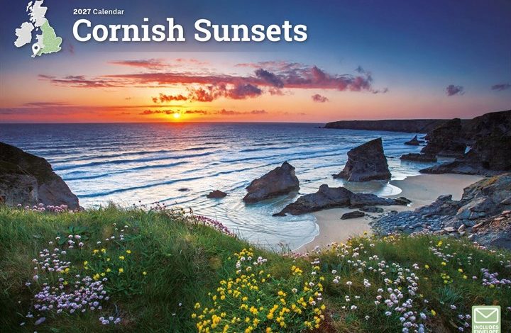 Cornish Sunsets A4 Calendar 2027