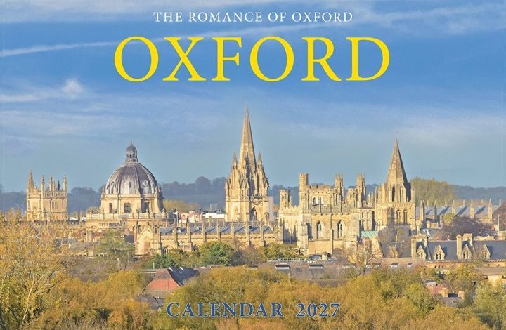 Romance Of Oxford A4 Calendar 2027