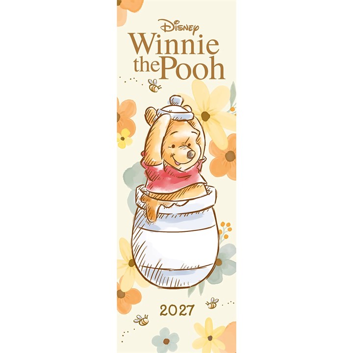 Disney, Winnie the Pooh Sketch Slim Calendar 2027