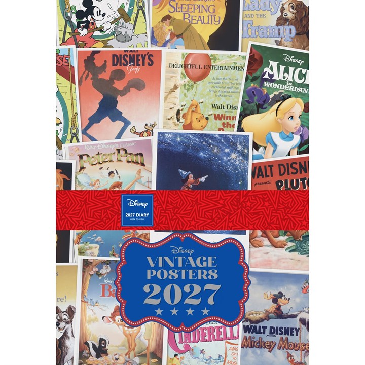 Disney, Vintage Posters A5 Diary 2027