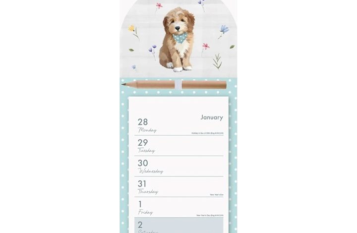 Dog Magnetic Calendar 2027