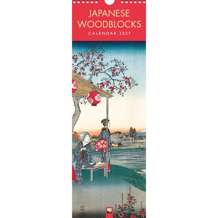 Japanese Woodblocks Slim Calendar 2027