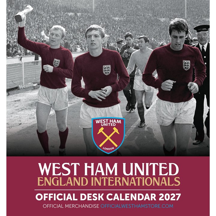 West Ham United FC, Easel Desk Calendar 2027