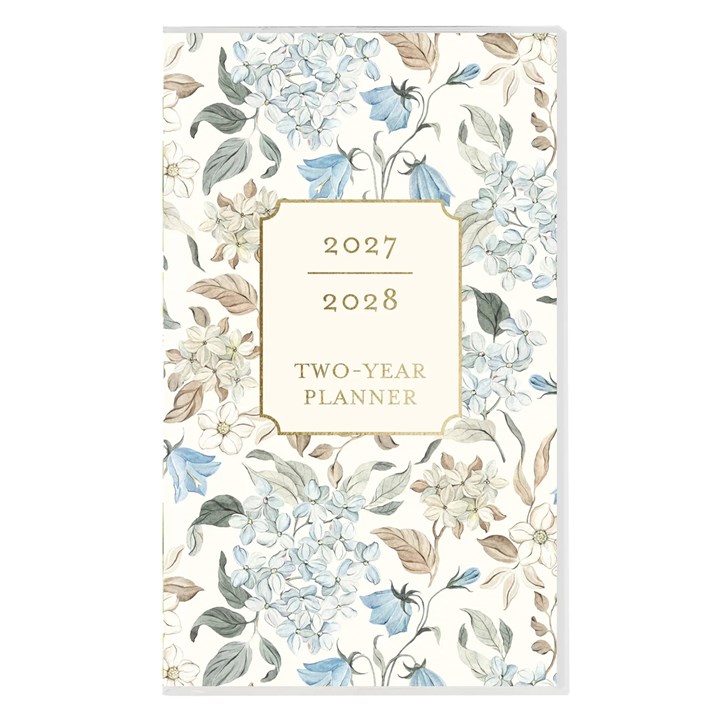 Vintage Floral Slim Monthly Diary 2027 – 2028