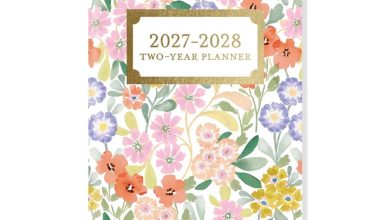 Happy Floral Slim Diary 2027 - 2028