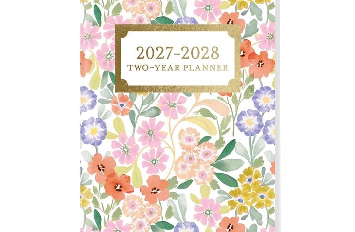 Happy Floral Slim Diary 2027 - 2028