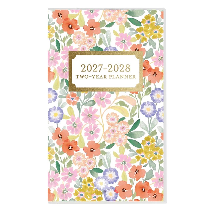 Happy Floral Slim Diary 2027 – 2028