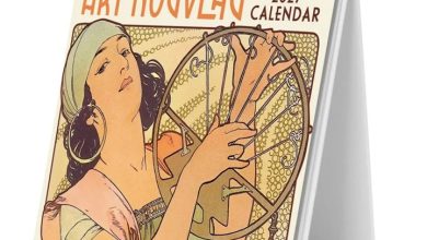 Art Nouveau Easel Desk Calendar 2027