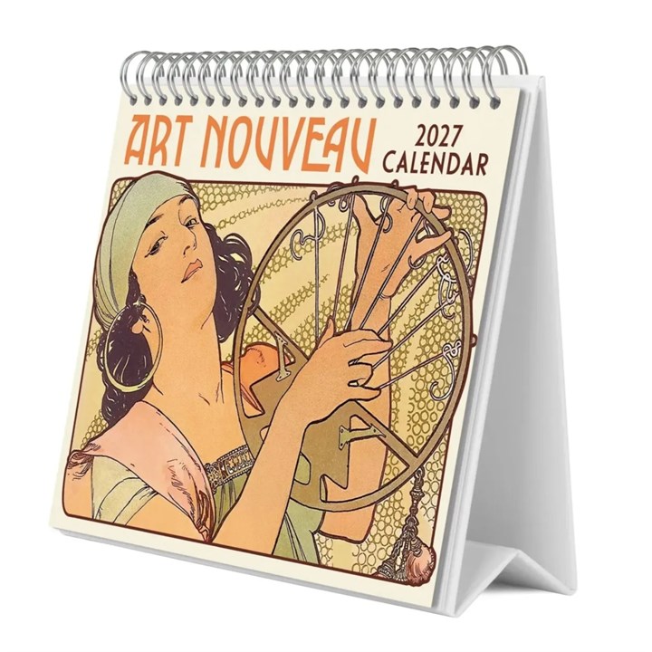 Art Nouveau Easel Desk Calendar 2027