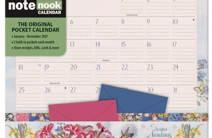 Botanical Garden Note Nook Calendar 2027