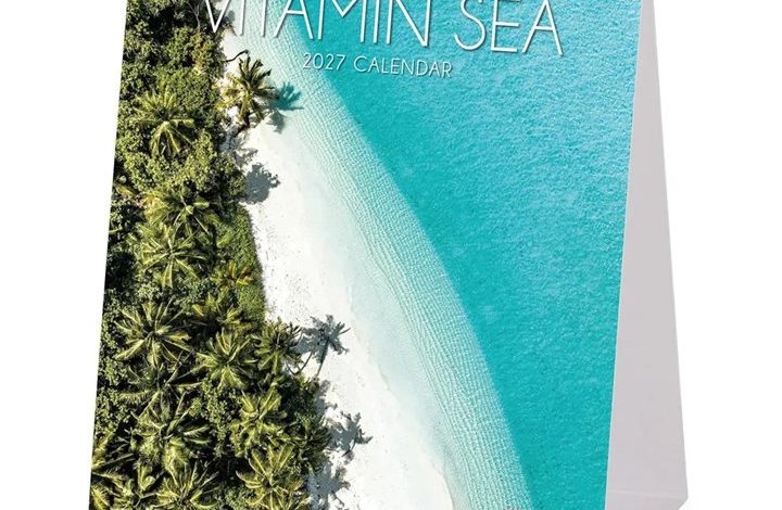 Vitamin Sea Easel Desk Calendar 2027