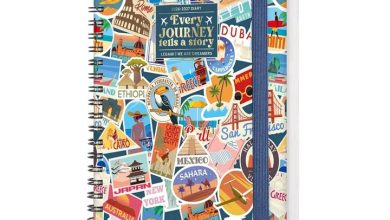 Travel Stickers Large Week To View Spiral A5 Diary 2027