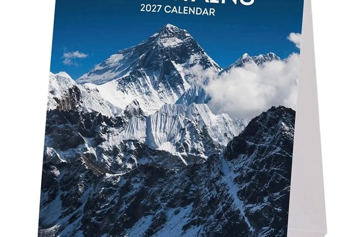 Mountains Easel Desk Calendar 2027
