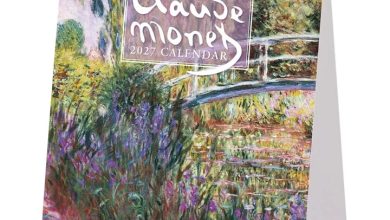 Claude Monet Easel Desk Calendar 2027