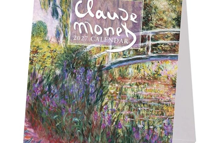 Claude Monet Easel Desk Calendar 2027