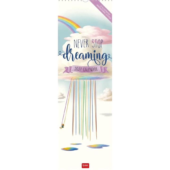 Never Stop Dreaming Deluxe Slim Calendar 2027
