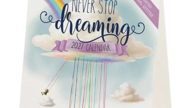Never Stop Dreaming Easel Desk Calendar 2027