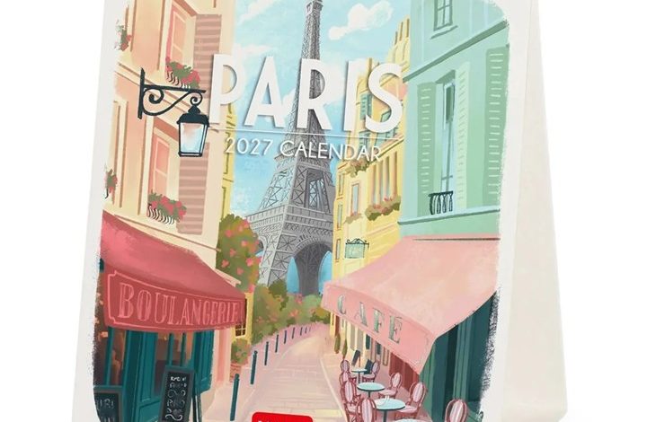 Paris Easel Desk Calendar 2027