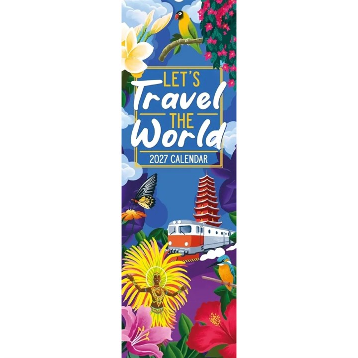 Let’s Travel The World Deluxe Slim Calendar 2027