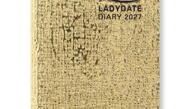 Ladydate with Pencil Gold A7 Diary 2027