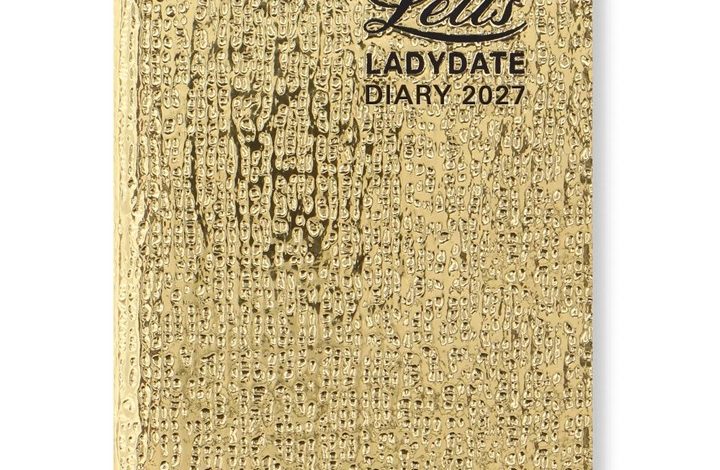 Ladydate with Pencil Gold A7 Diary 2027