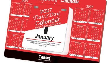 Daily Tear Off Desk Calendar 2027