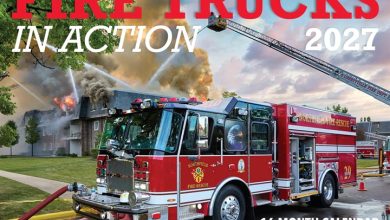 Fire Trucks In Action Deluxe Calendar 2027