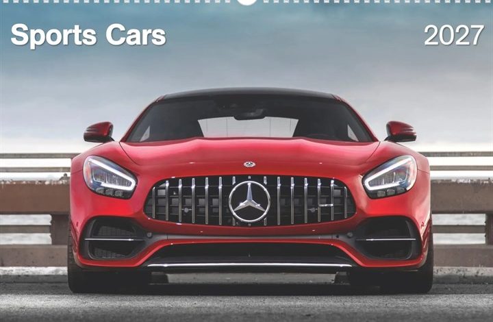 Sports Cars A3 Calendar 2027