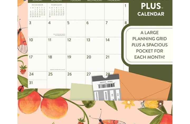 Fruit & Floral Deluxe Pockets Plus Deluxe Calendar 2027