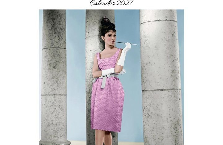 Audrey Hepburn A3 Calendar 2027